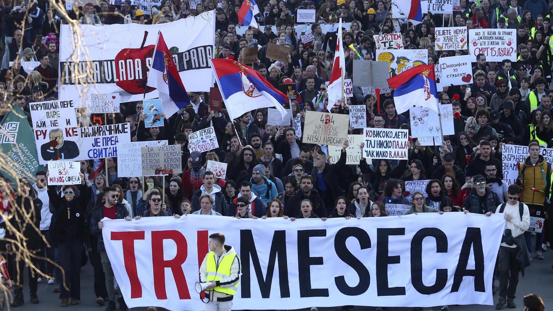 Акция протеста в Нови-Саде, Сербия Акция протеста в Нови-Саде, Сербия - РИА Новости, 1920, 03.02.2025