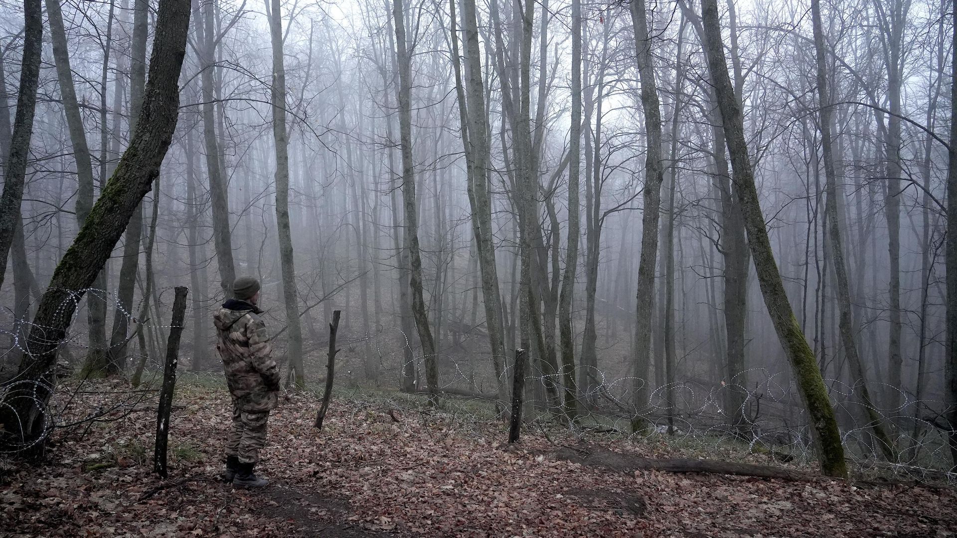 Боец в расположении в Курской области