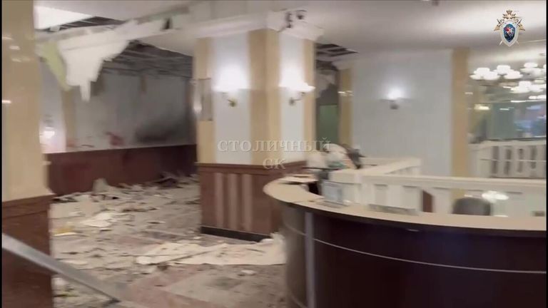 На месте взрыва в жилом комплексе Алые паруса на северо-западе Москвы На месте взрыва в жилом комплексе Алые паруса на северо-западе Москвы