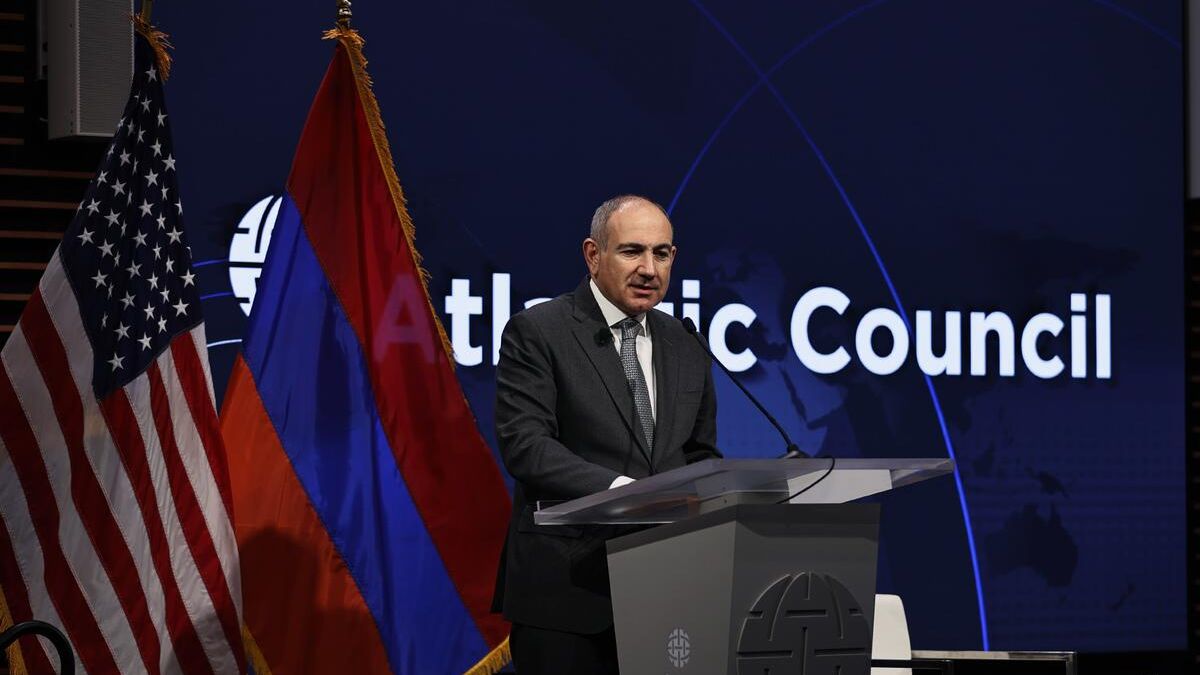 Премьер-министр Армении Никол Пашинян во время выступления на Атлантическом совете в США. 5 февраля 2025 Премьер-министр Армении Никол Пашинян во время выступления на Атлантическом совете в США. 5 февраля 2025 - РИА Новости, 1920, 05.02.2025