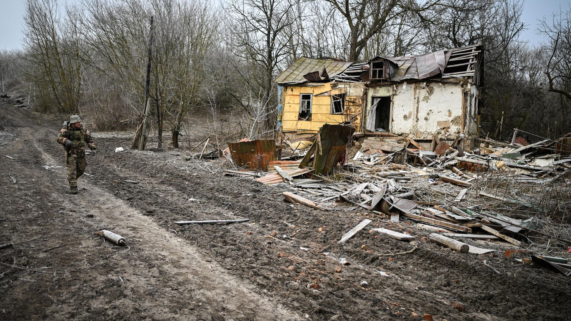 Обстановка в селе Русское Поречное в Курской области Обстановка в селе Русское Поречное в Курской области - РИА Новости, 1920, 14.02.2025