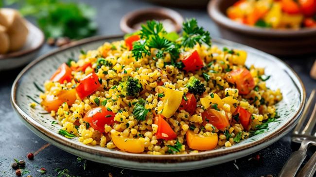 Булгур с овощами Булгур с овощами