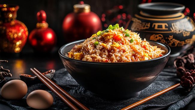 Жареный рис с яйцом по-китайски