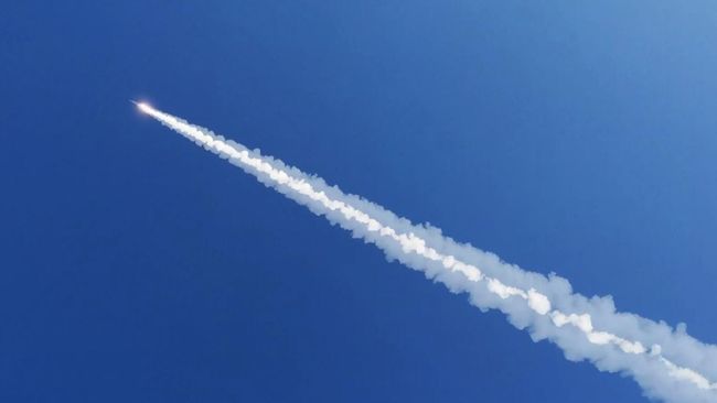 Ракета, выпущенная по объектам военной инфраструктуры ВСУ