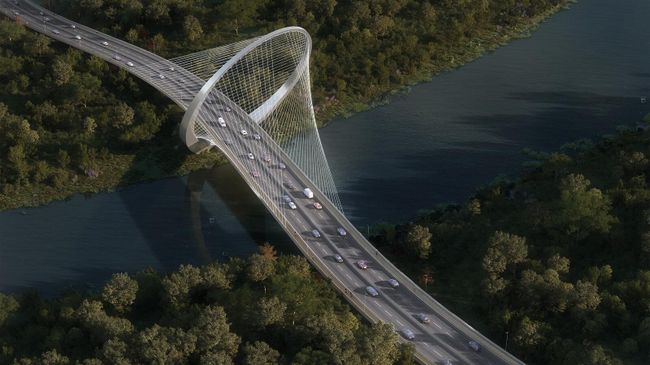 Проект вантового моста через Москву-реку между п. Рублево и мкр. Рублево-Архангельское