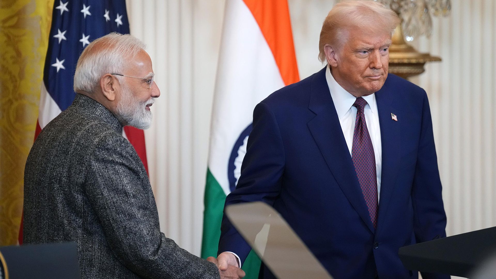 Президент США Дональд Трамп и премьер-министр Индии Нарендра Моди во время пресс-конференции в Вашингтоне. 13 февраля 2025 Президент США Дональд Трамп и премьер-министр Индии Нарендра Моди во время пресс-конференции в Вашингтоне. 13 февраля 2025 - РИА Новости, 1920, 26.08.2025
