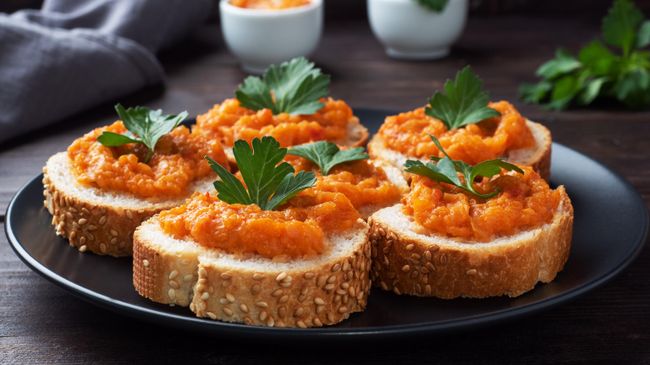 Бутерброды с кабачковой икрой Бутерброды с кабачковой икрой