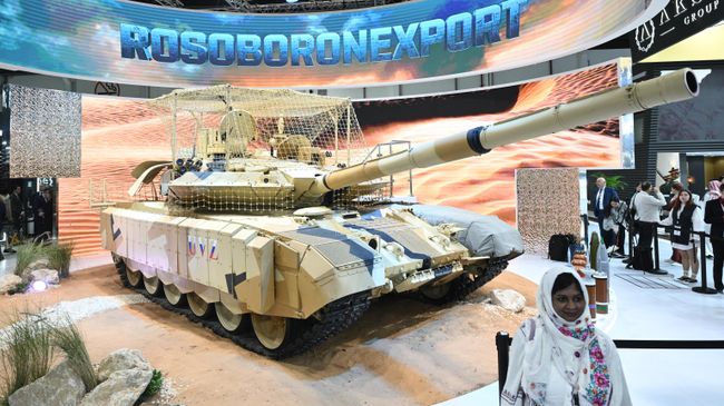 Танк Т-90МС на стенде Рособоронэкспорта