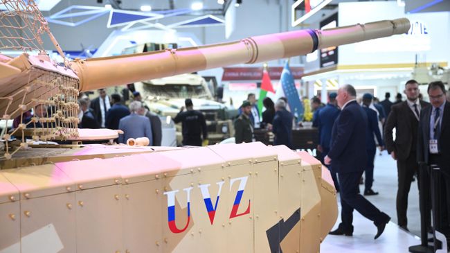 Танк Т-90МС на стенде Рособоронэкспорта
