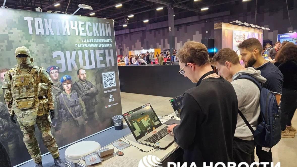Стенд первой в мире компьютерной игры по СВО Отряд 22: ZOV Стенд первой в мире компьютерной игры по СВО Отряд 22: ZOV - РИА Новости, 1920, 18.02.2025