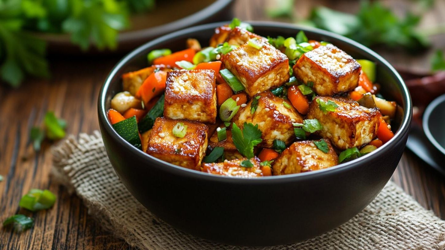 Жареный тофу с овощами Жареный тофу с овощами - РИА Новости, 1920, 27.03.2025