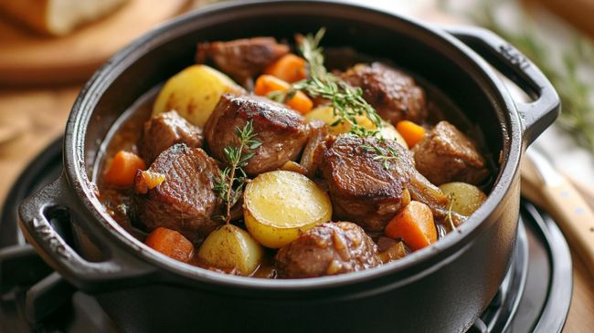 Тушеное мясо с овощами