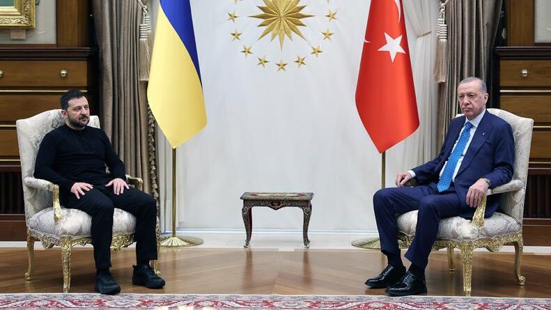 Президент Турции Реджеп Тайип Эрдоган и Владимир Зеленский во время встречи в Анкаре. 18 февраля 2025 Президент Турции Реджеп Тайип Эрдоган и Владимир Зеленский во время встречи в Анкаре. 18 февраля 2025 - РИА Новости, 1920, 18.02.2025