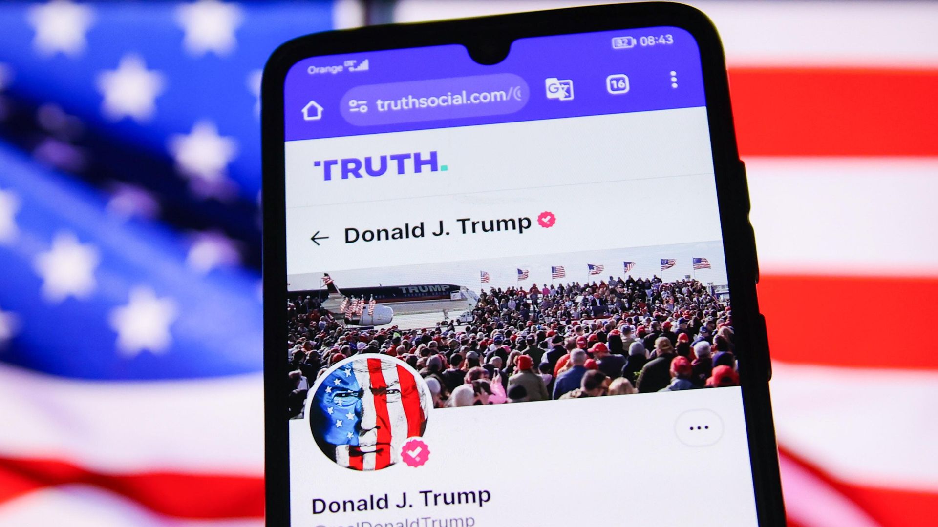 Страница Дональда Трампа в Truth Social Страница Дональда Трампа в Truth Social - РИА Новости, 1920, 20.02.2025