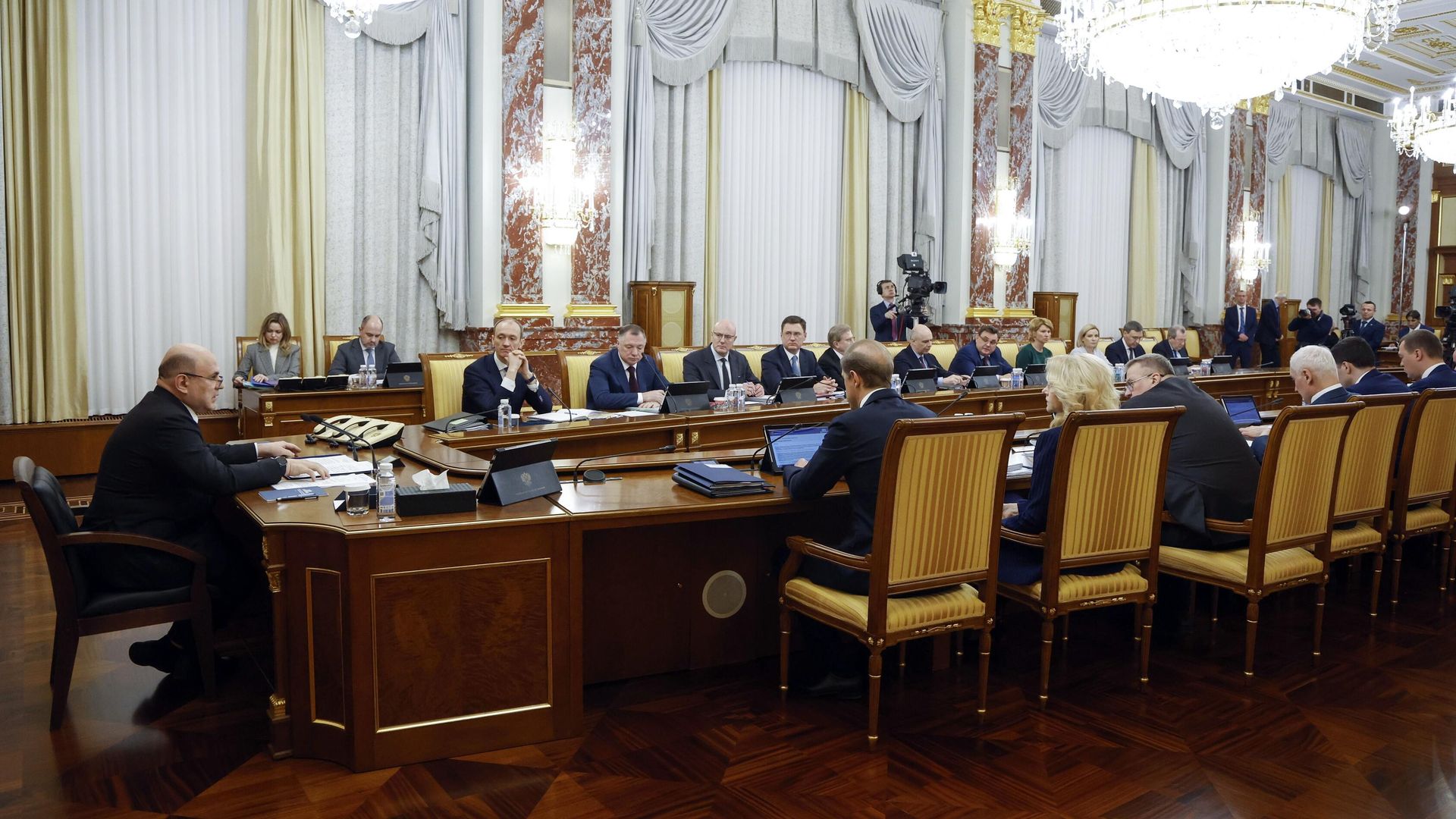 Председатель правительства Михаил Мишустин проводит заседание кабинета министров России, 20 февраля 2025 года - РИА Новости, 1920, 20.02.2025