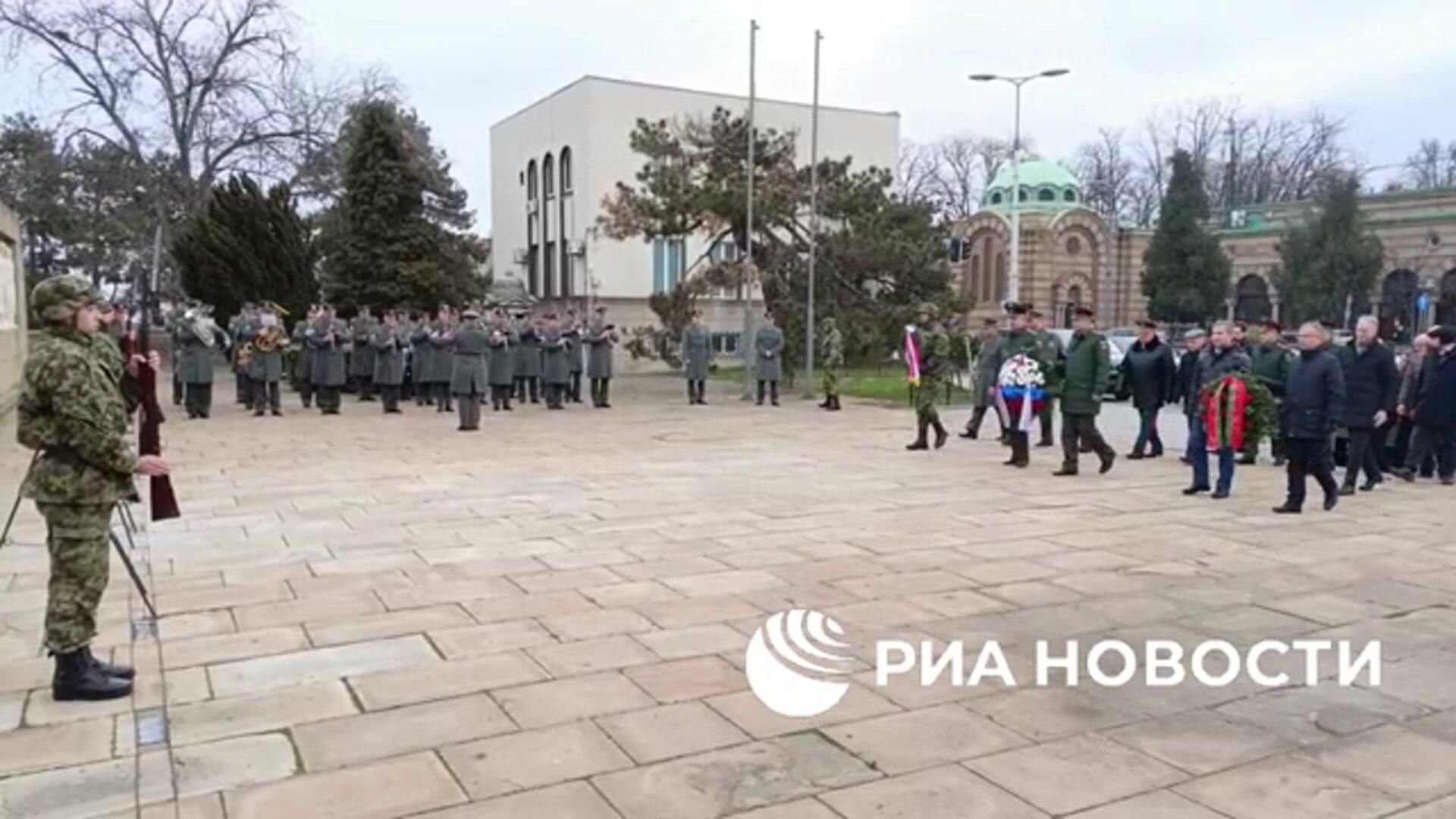 Возложение венков к мемориалам русских и советских воинов в Сербии Возложение венков к мемориалам русских и советских воинов в Сербии - РИА Новости, 1920, 23.02.2025