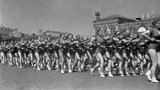 Физкультурный парад на Красной площади в Москве