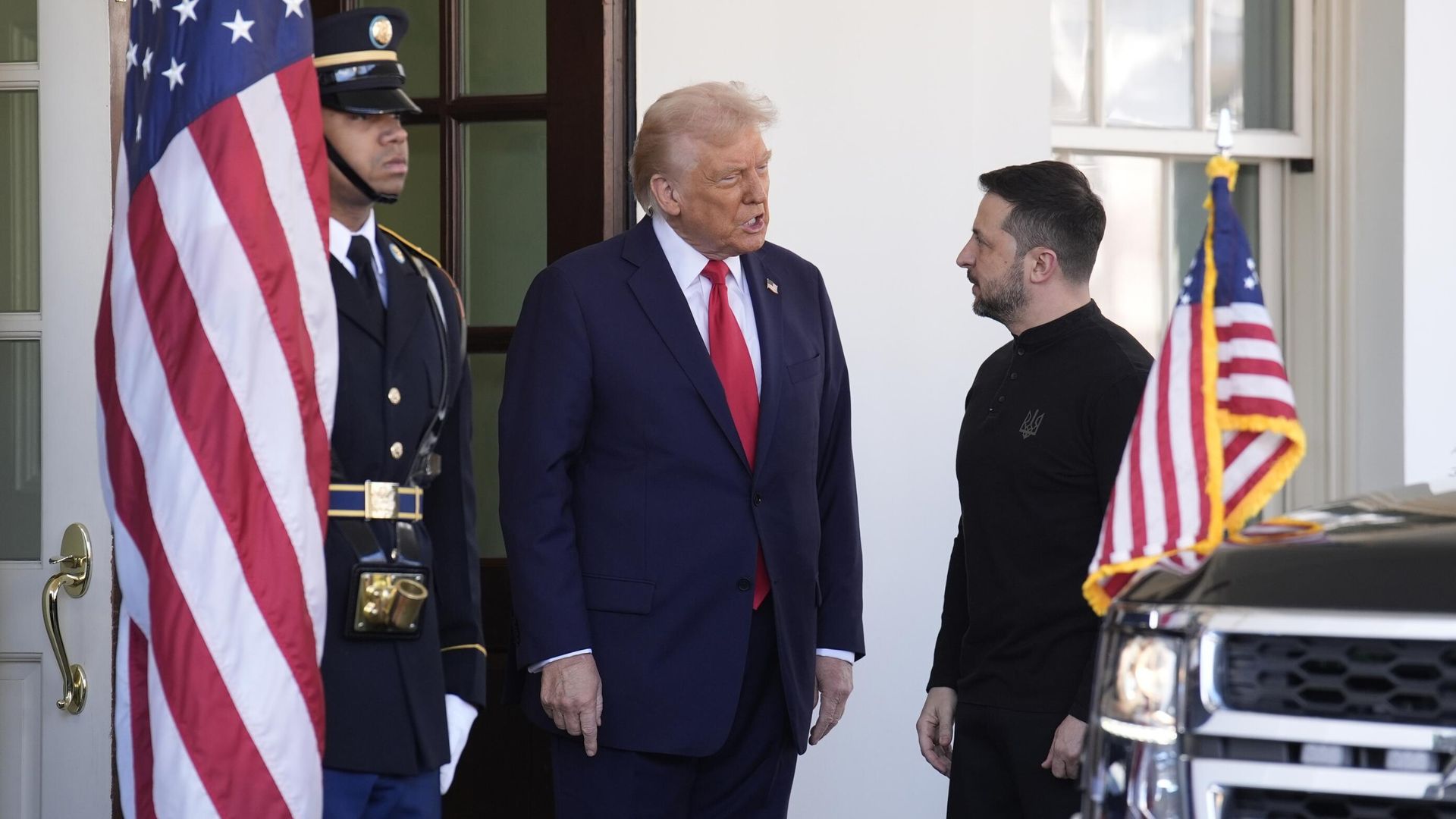 Дональд Трамп и Владимир Зеленский во время встречи в Вашингтоне Дональд Трамп и Владимир Зеленский во время встречи в Вашингтоне - РИА Новости, 1920, 28.02.2025