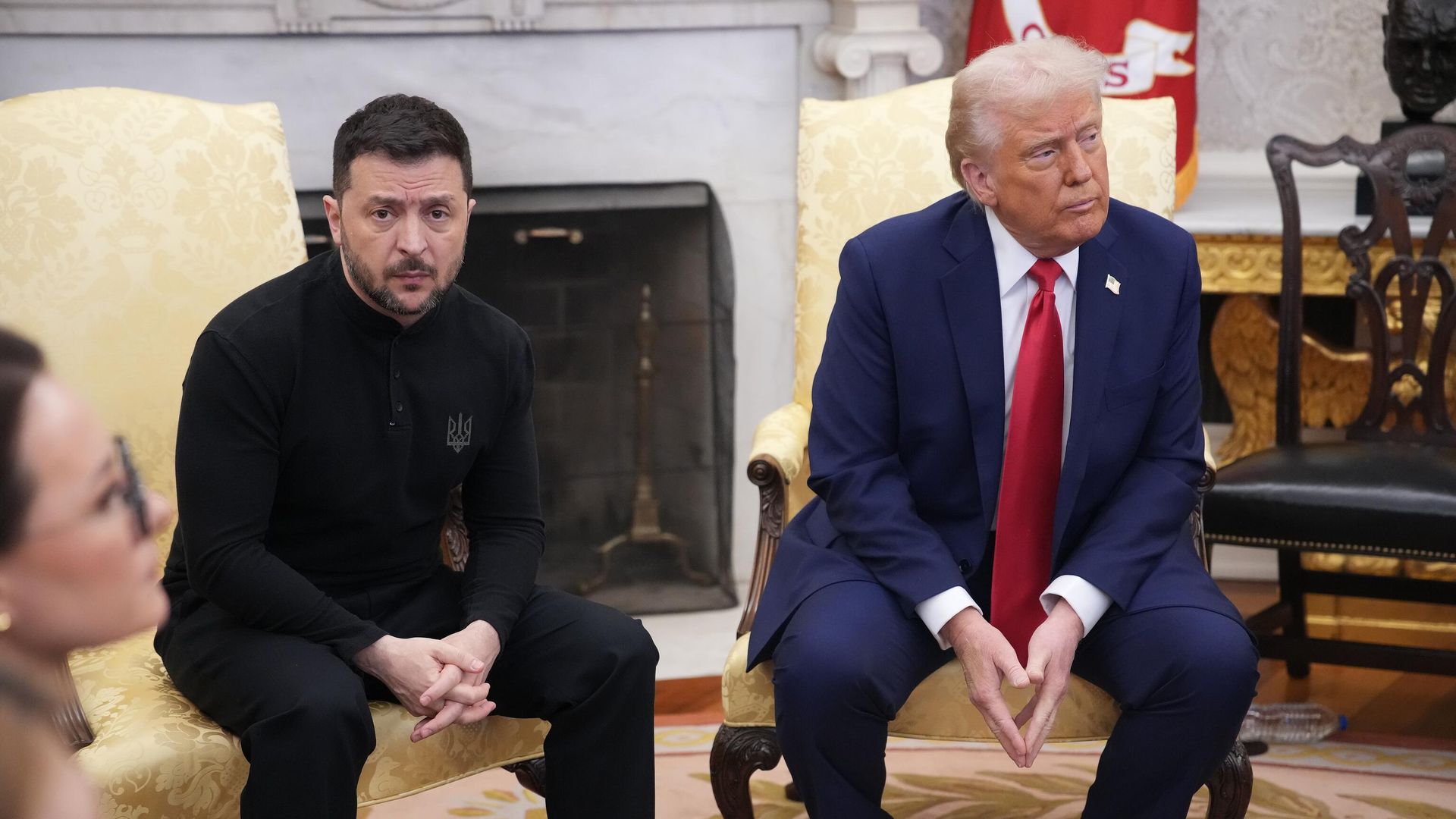 Дональд Трамп и Владимир Зеленский во время встречи в Вашингтоне Дональд Трамп и Владимир Зеленский во время встречи в Вашингтоне - РИА Новости, 1920, 01.03.2025