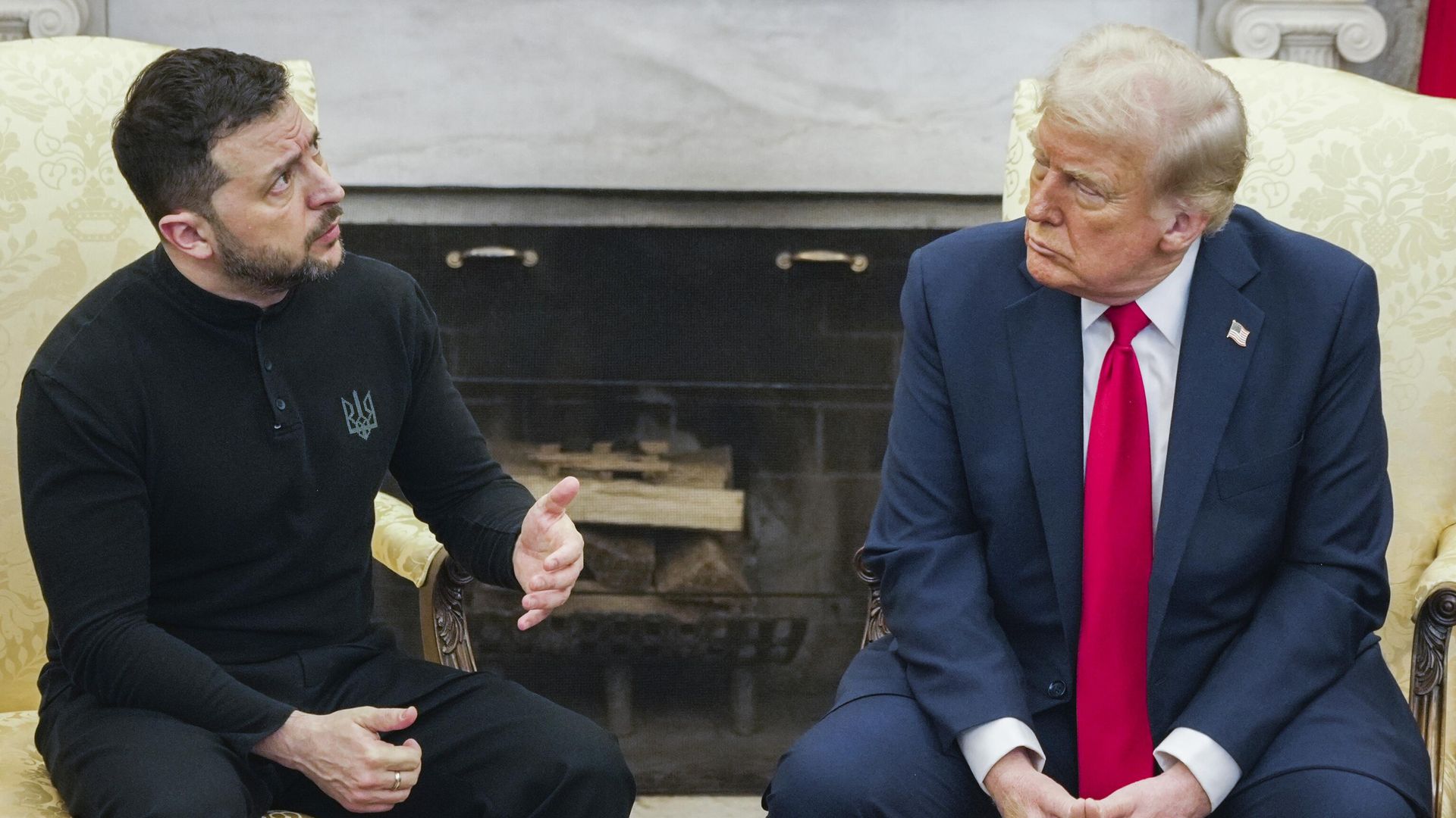 Дональд Трамп и Владимир Зеленский во время встречи в Вашингтоне Дональд Трамп и Владимир Зеленский во время встречи в Вашингтоне - РИА Новости, 1920, 01.03.2025