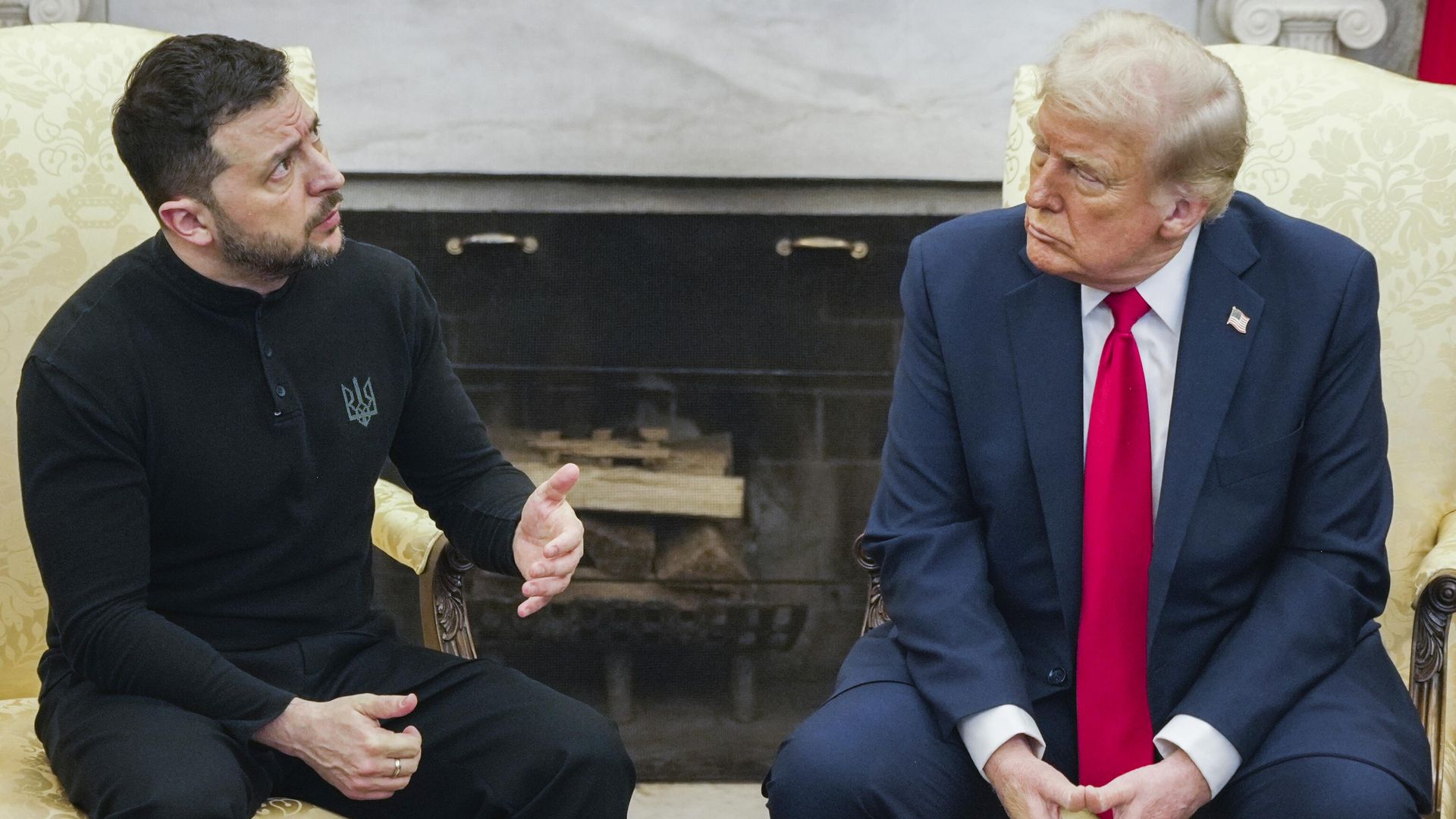 Дональд Трамп и Владимир Зеленский во время встречи в Вашингтоне Дональд Трамп и Владимир Зеленский во время встречи в Вашингтоне - РИА Новости, 1920, 01.03.2025
