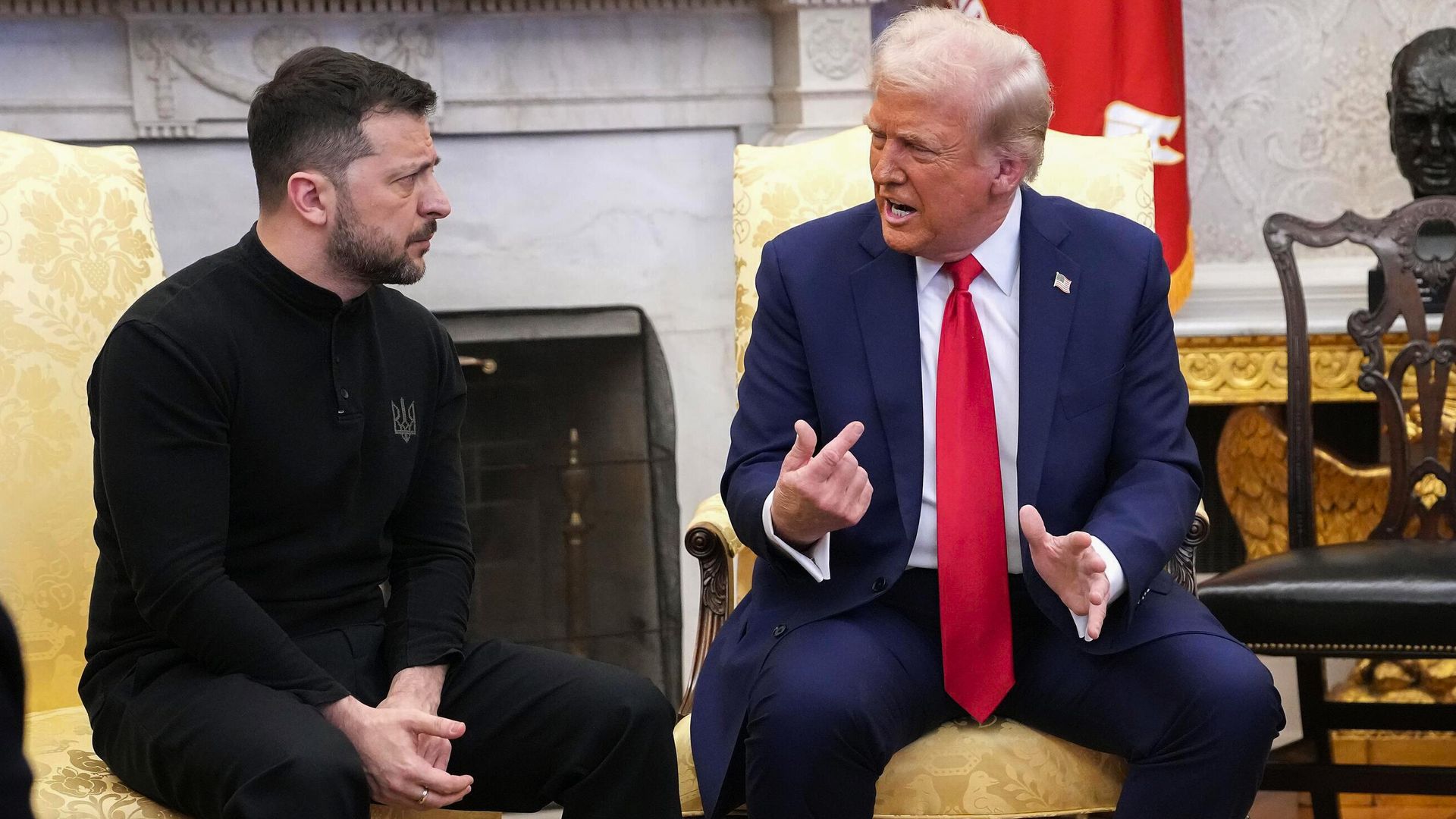 Дональд Трамп и Владимир Зеленский во время встречи в Вашингтоне Дональд Трамп и Владимир Зеленский во время встречи в Вашингтоне - РИА Новости, 1920, 28.02.2025