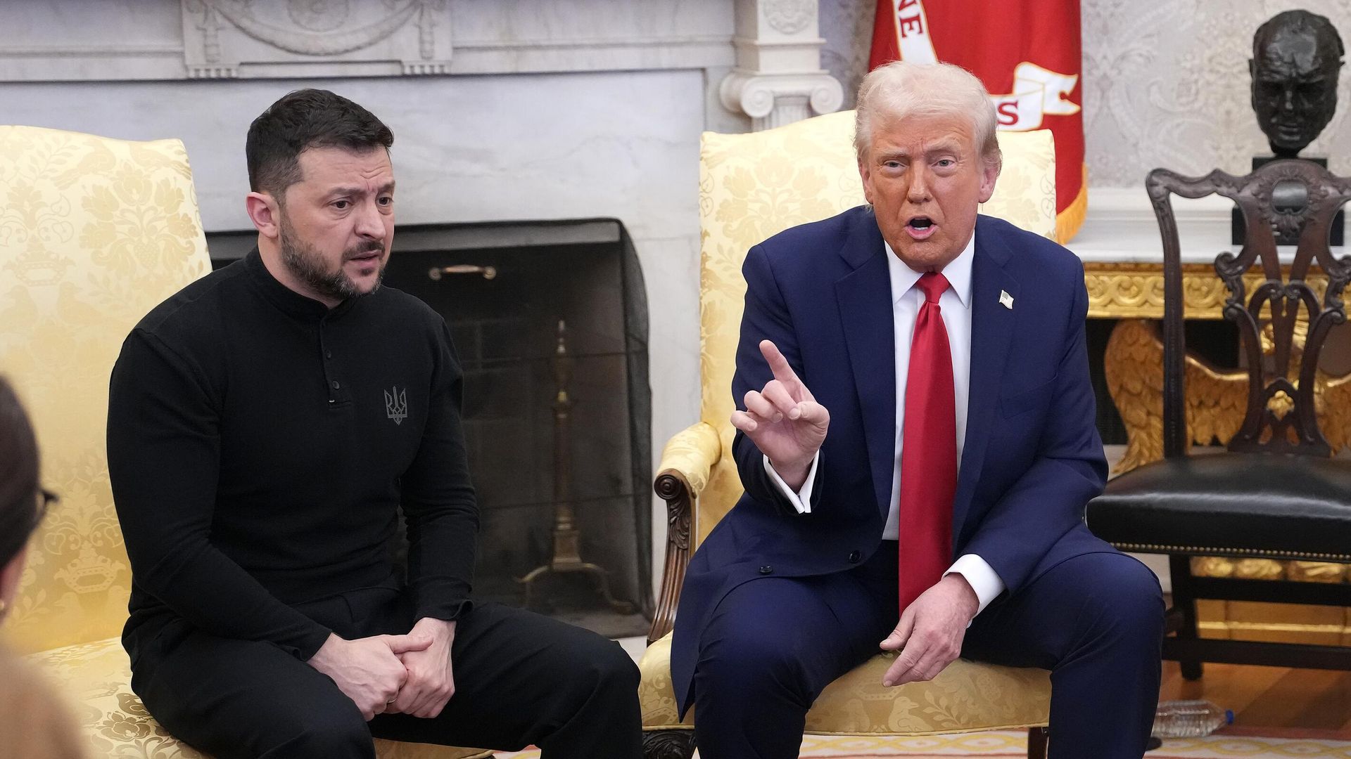 Дональд Трамп и Владимир Зеленский во время встречи в Вашингтоне Дональд Трамп и Владимир Зеленский во время встречи в Вашингтоне - РИА Новости, 1920, 09.03.2025