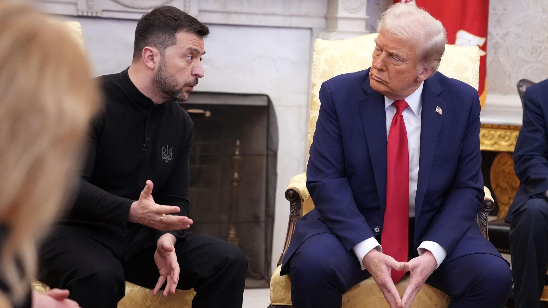 Дональд Трамп и Владимир Зеленский во время встречи в Вашингтоне - РИА Новости, 1920, 05.03.2025