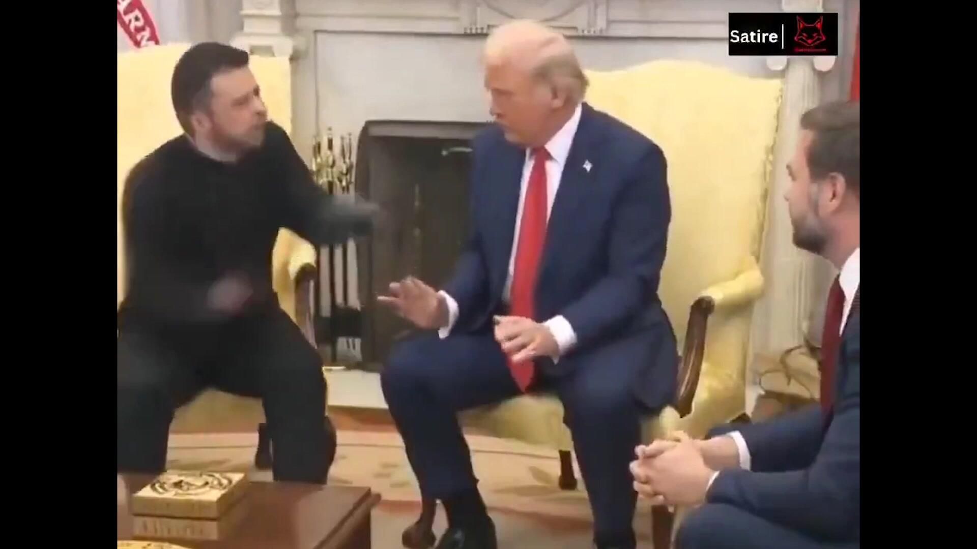 Потасовка Зеленского и Трампа, сгенерированная ИИ  - РИА Новости, 1920, 01.03.2025