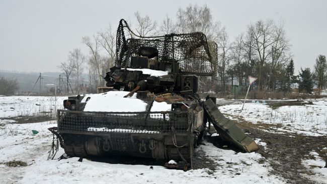 Уничтоженная боевая машины пехоты М2 Брэдли ВСУ 