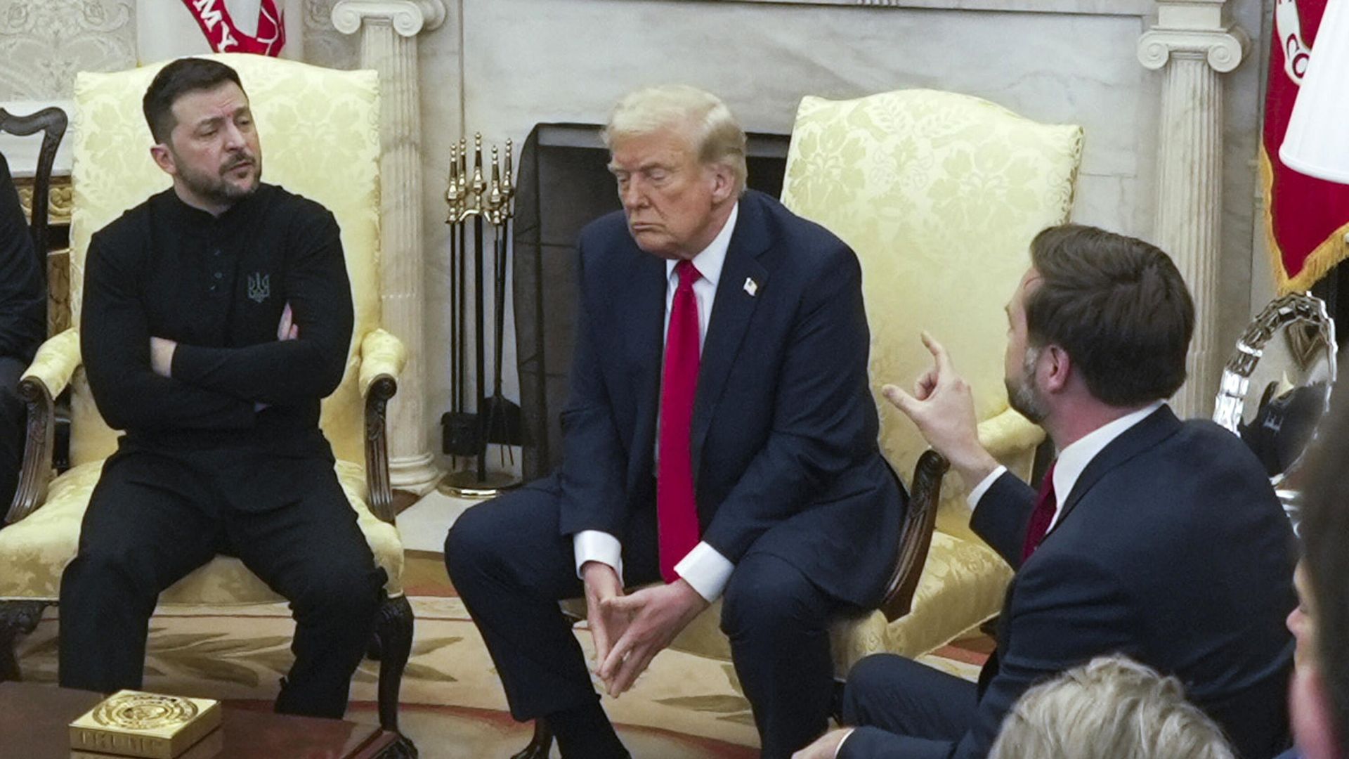 Президент США Дональд Трамп и Владимир Зеленский во время встречи в Вашингтоне - РИА Новости, 1920, 03.03.2025
