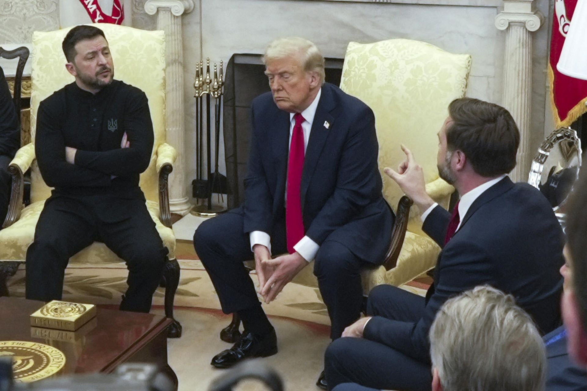 Президент США Дональд Трамп и Владимир Зеленский во время встречи в Вашингтоне - РИА Новости, 1920, 03.04.2025
