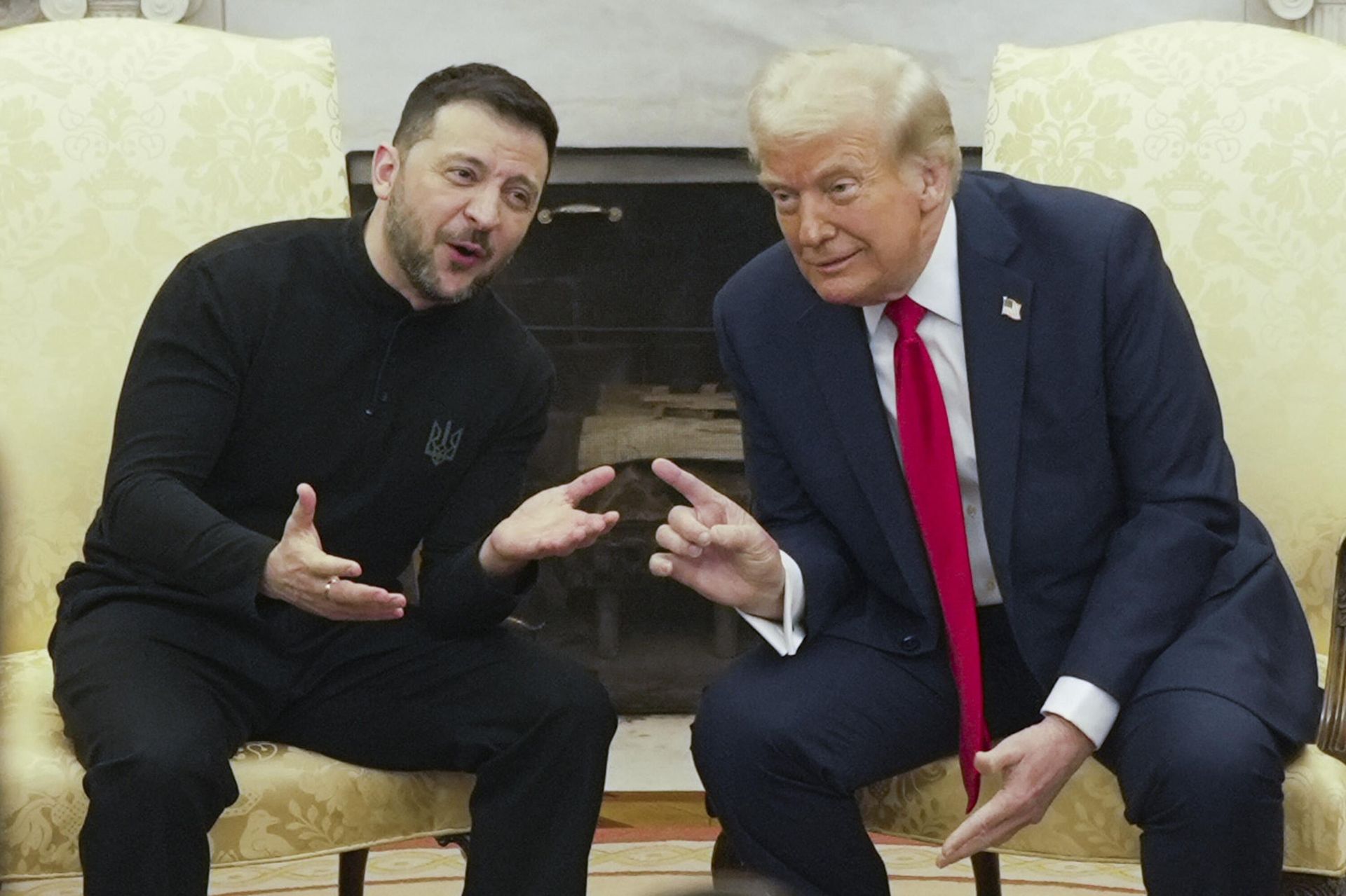 Президент США Дональд Трамп и Владимир Зеленский во время встречи в Вашингтоне - РИА Новости, 1920, 27.03.2025