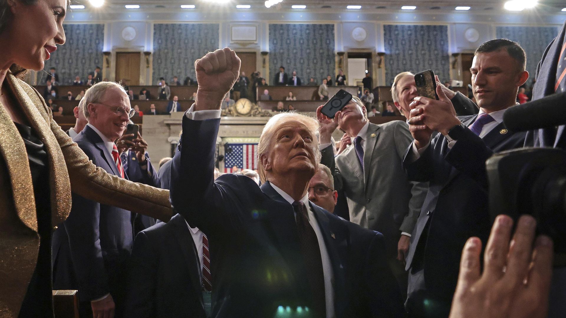 Выступление президента США Дональда Трампа во время обращения к совместной сессии конгресса Выступление президента США Дональда Трампа во время обращения к совместной сессии конгресса - РИА Новости, 1920, 28.01.2026