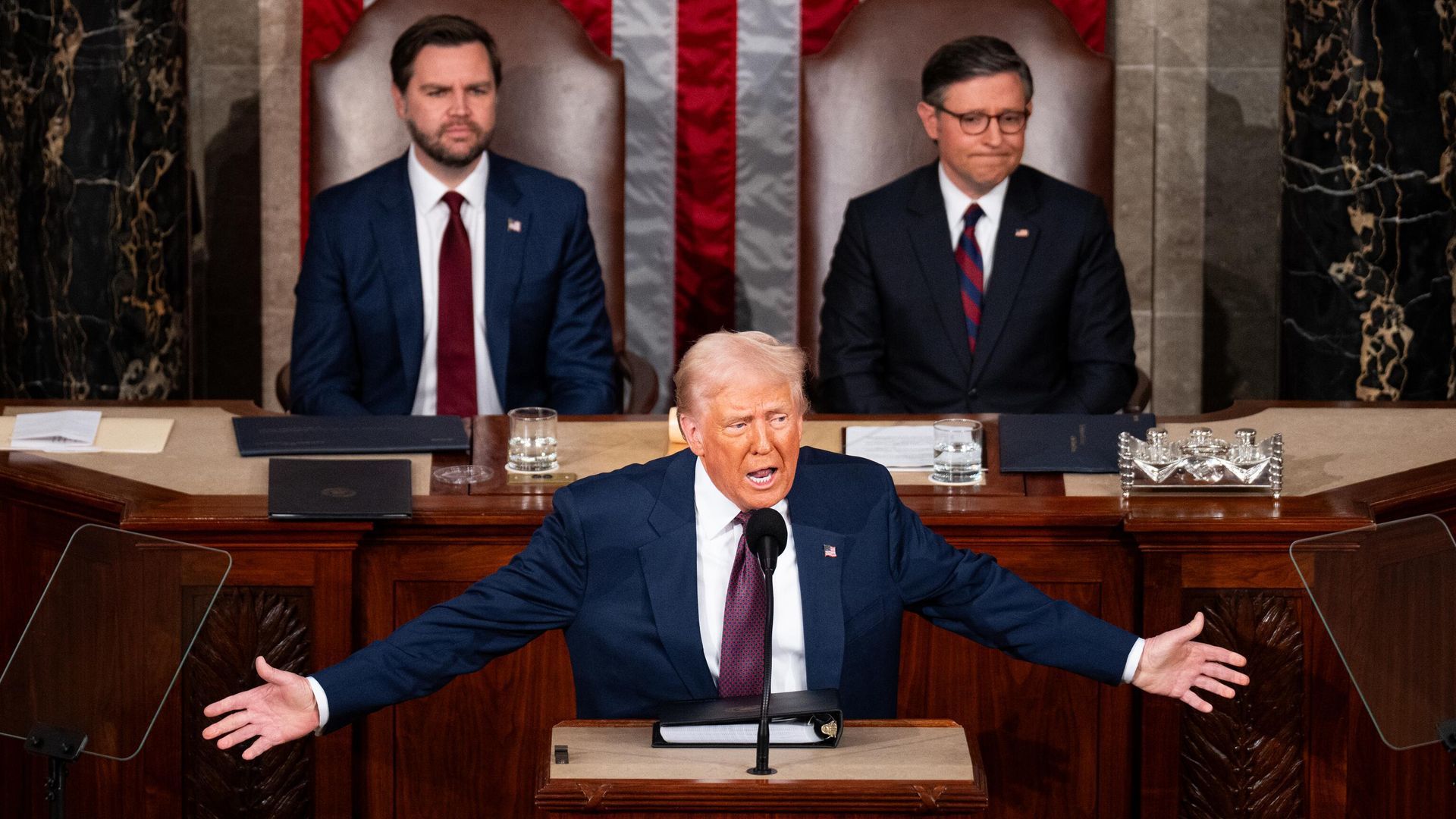 Президент США Дональд Трамп во время выступления в конгрессе США. 4 марта 2025 - РИА Новости, 1920, 05.03.2025