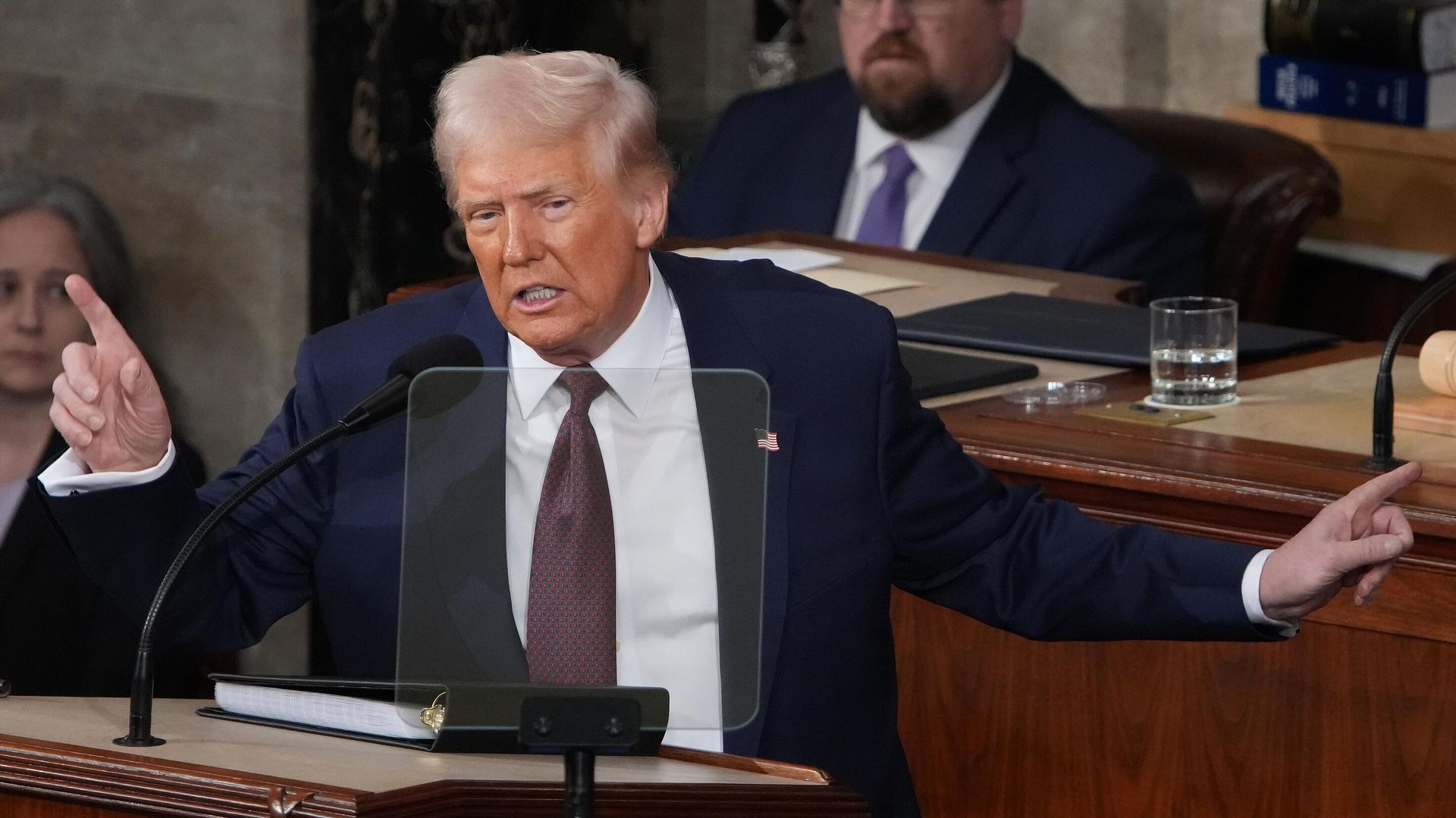 Президент США Дональд Трамп во время выступления в конгрессе США. 4 марта 2025 - РИА Новости, 1920, 05.03.2025