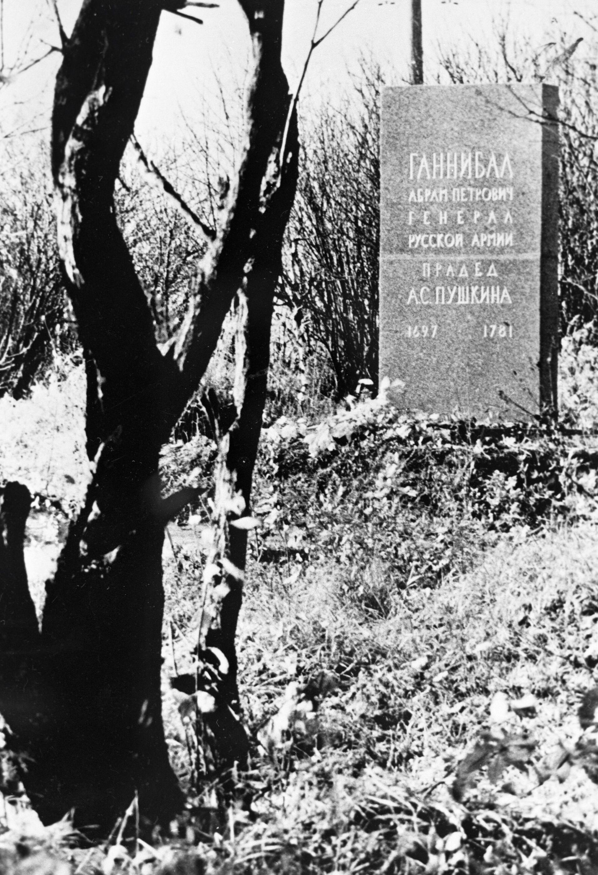 Памятник генералу русской армии, прадеду великого поэта Александра Пушкина Абраму Ганнибалу, установленный на его могиле в поселке Суйда Памятник генералу русской армии, прадеду великого поэта Александра Пушкина Абраму Ганнибалу, установленный на его могиле в поселке Суйда - РИА Новости, 1920, 07.03.2025