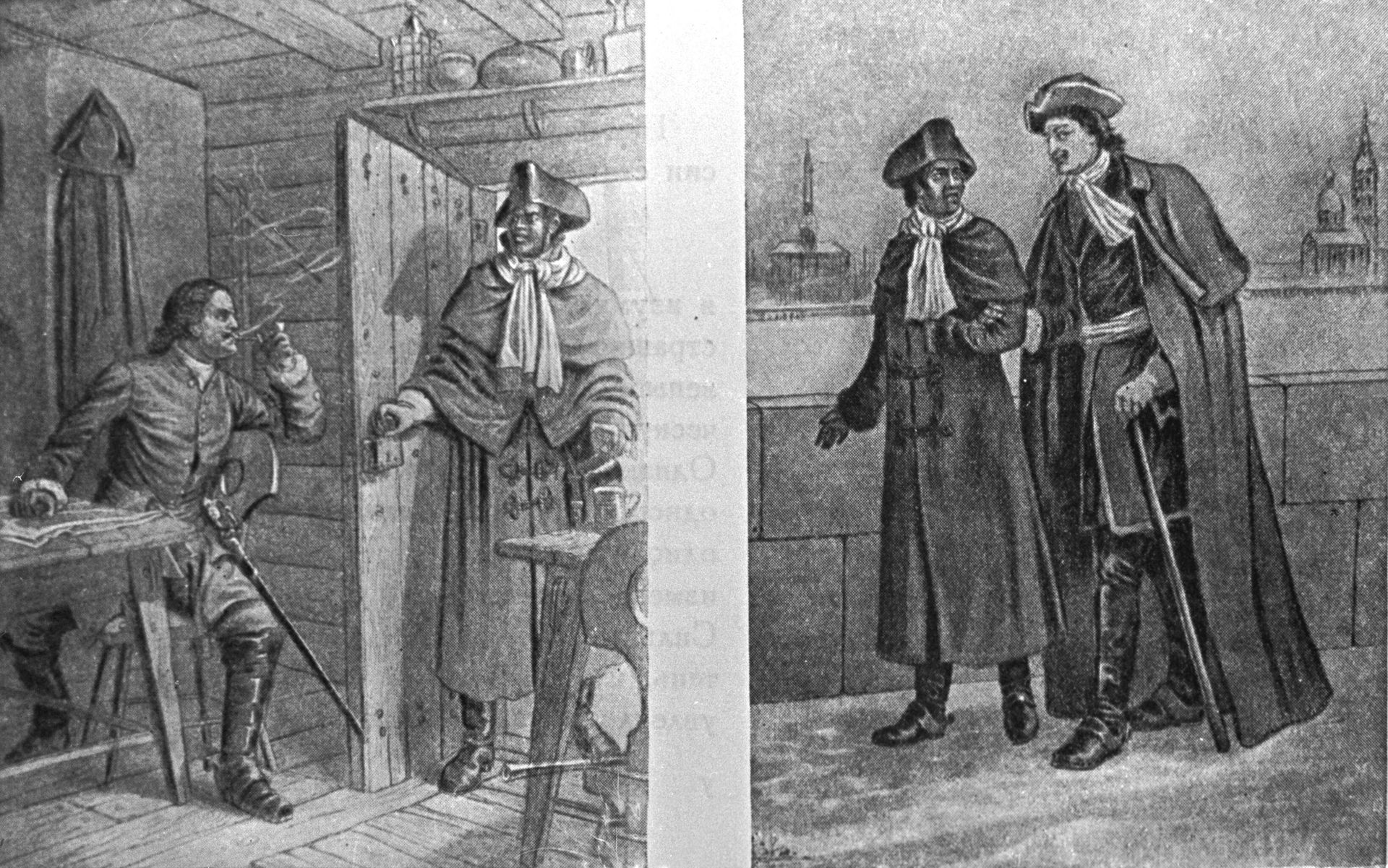 Слева - репродукция рисунка Р.Штейна к повести А.С.Пушкина Арап Петра Великого. 1886 год Слева - репродукция рисунка Р.Штейна к повести А.С.Пушкина Арап Петра Великого. 1886 год - РИА Новости, 1920, 07.03.2025