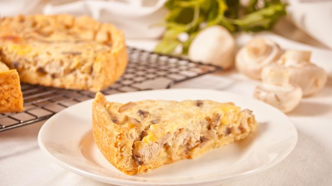 Киш лорен с курицей и грибами Киш лорен с курицей и грибами