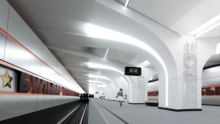 Станция московского метро Бульвар Генерала Карбышева Станция московского метро Бульвар Генерала Карбышева