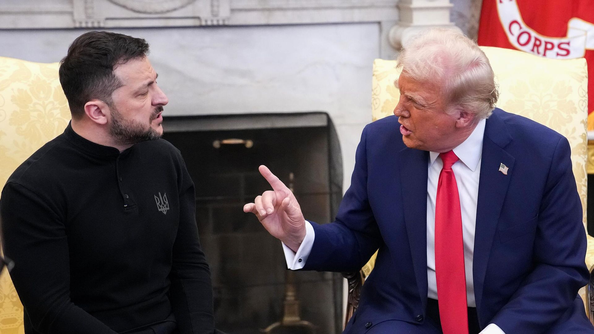 Дональд Трамп и Владимир Зеленский во время встречи в Вашингтоне Дональд Трамп и Владимир Зеленский во время встречи в Вашингтоне - РИА Новости, 1920, 12.03.2025