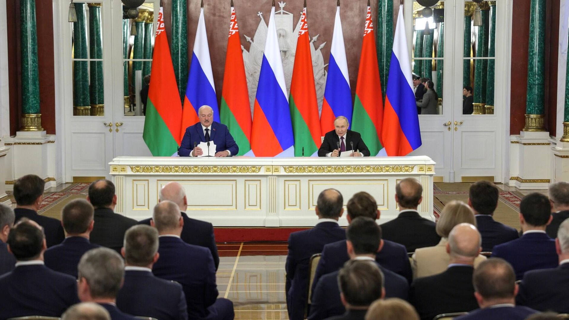 Совместная пресс-конференция Владимира Путина и Александра Лукашенко. 13 марта 2025 Совместная пресс-конференция Владимира Путина и Александра Лукашенко. 13 марта 2025 - РИА Новости, 1920, 13.03.2025