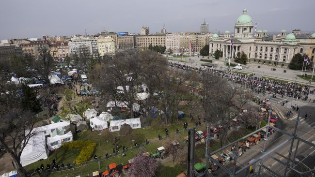 Акция протеста в Белграде