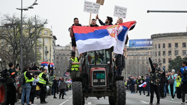 Акция протеста в Белграде