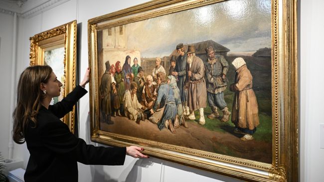 Картина Виктора Васнецова Богомольцы из раннего периода творчества художника, обнаруженную экспертами Русского музея