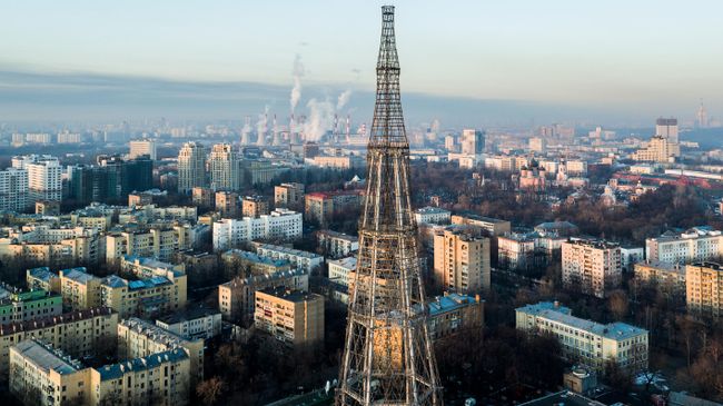 Вид на Шуховскую башню в Москве
