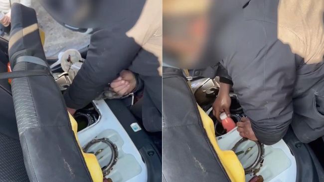 Полицейские в Краснодарском крае задержали женщину, перевозившую четыре пластиковые бутылки психотропных веществ в бензобаке автомобиля