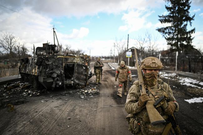 Российские военнослужащие в Курской области