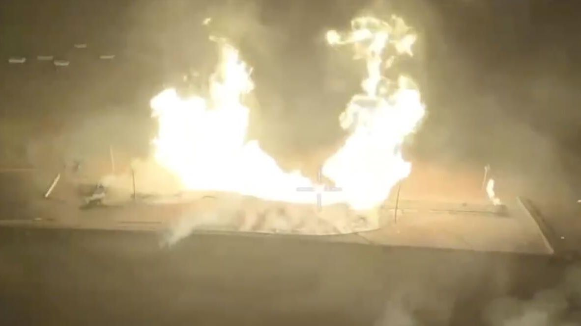 Пожар на газоизмерительной станции Суджа Пожар на газоизмерительной станции Суджа - РИА Новости, 1920, 21.03.2025