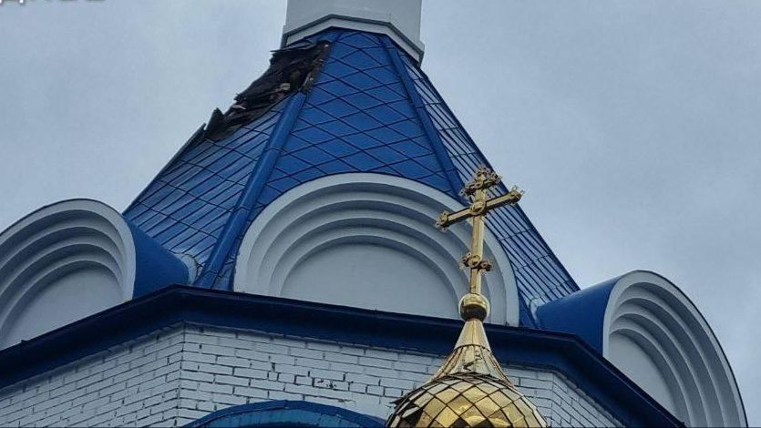 Дрон ВСУ нанес удар по храму Благовещения Пресвятой Богородицы под Белгородом  - РИА Новости, 1920, 24.03.2025